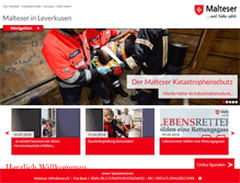Tablet Screenshot of malteser-leverkusen.de